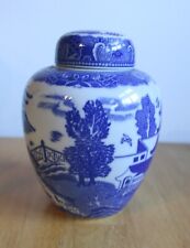 Beautiful blue & white Porcelain Parma Chinoiserie Ginger Jar with lid picture