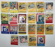 Vintage Matchbooks Stamps JFK Norman Rockwell Triangle Stamps Old Time Lot Of 22 picture