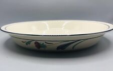 Vtg Lenox Poppies on Blue 10-1/4” Pie Dish Chinastone Made in USA picture