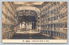 RPPC Naples Italy Interior of the San Carlo Theater Opera House VTG Postcard 10c picture