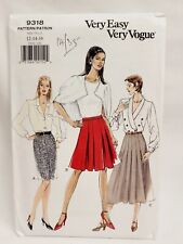 Vintage Very Easy Vogue Pattern 9318 Fitted Tapered Flared Skirt 90's 12-14-16  picture