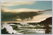 Postcard Wyoming Midway Geyser Basin at Sunset Yellowstone National Park picture