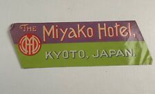 Vintage Travel Label The Miyako Hotel Kyoto Japan  picture