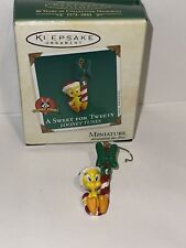 Vintage Hallmark 1” Mini Christmas Ornament Looney Tunes Sweet For Tweety picture
