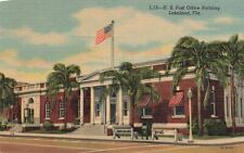 c1945 Post Office Lakeland Florida FL Linen P257 picture