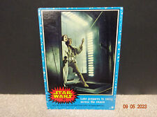 VTG 1977 Luke Prepares to Swing Across the Chasm Star Wars Series 1 Blue Card 43 picture