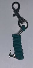 VINTAGE TEAL BUNGEE CORD CLIP KEYCHAIN  picture