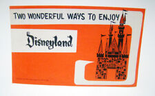 Vintage 1962 HTF 2 Ways to Enjoy Disneyland Ticket Book-Tours Tri-Fold Rare picture