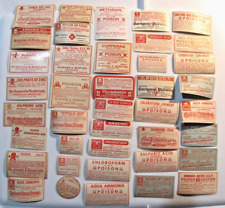 40 different vintage POISON Pharmacy labels new and unused Lot A picture