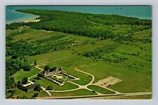 Charlevoix MI-Michigan, Aerial View Loeb Farm, Lake Charlevoix Vintage Postcard picture