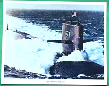 USS NARWHAL SSN-671 color photo size 8 x 10 in. (SUB-GGG) picture