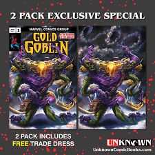 2 PACK **FREE TRADE DRESS** GOLD GOBLIN #1 UNKNOWN COMICS ALAN QUAH EXCLUSIVE VA picture