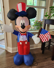 Gemmy Mickey Mouse Inflatable Americana Patriotic 4ft picture