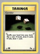 Gambler 1st Edition 60/62 Fossil Trainer Pokemon Card NM picture