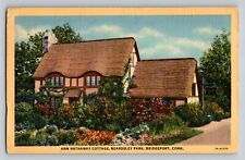Ann Hathaway Cottage Beardsley Park Bridgeport Connecticut Posted 1945 Linen picture