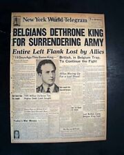 BATTLE OF DUNKIRK Allied Soldiers France Beaches EVACUATION 1940 WWII Newspaper  picture
