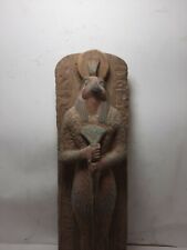 RARE ANTIQUE ANCIENT EGYPTIAN Statue God Falcon Head Snack Protection 1870 Bc picture