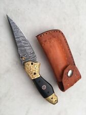 50 PCS LOT Hand Forged Damascus Folding Knife Handmade Hunting Damascus Pocket picture