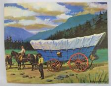 1962 Teach-A-Chart Poster 104 Covered Wagon #4 21 1/2