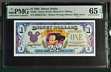 1993 Mickey Driving | Mickey's 65th Anniv. DISNEY DOLLAR  PMG 65 EPQ #D00603126A picture