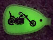 Vtg Chopper Motorcycle Glow In The Dark Key Chain Ring C.B.S. Choppers Detroit  picture