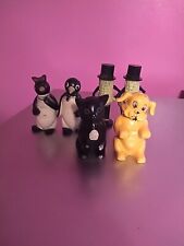 3 Vintage Sets Of Plastic Salt And Pepper Shakers picture