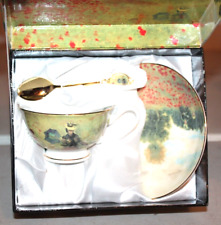 McIntosh Claude Monet Poppies 3 Piece Set Teacup Saucer Spoon Bolne China picture