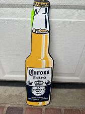 VINTAGE 1980's CORONA EXTRA TIN BEER BOTTLE ADVERTISING SIGN 20