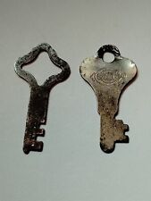 2 Vintage Corbin Cabinet Flat Keys OX2 K238 picture