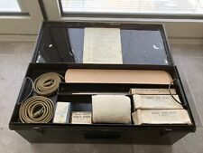 LARGE VINTAGE H M OFFICE OF WORKS FIRST AID TRUNK + CONTENTS 1939 WW2?GEORGE VI picture
