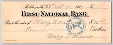 Holdenville, OK Indian Territory 1901 First National Bank Check - Scarce picture