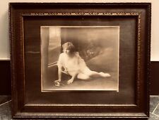 Exquisite Antique Albumen Print Photo - Symbolist Nouveau Original Frame 1916 picture