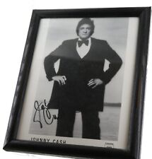 Framed Autographed Picture of Johnny Cash. picture