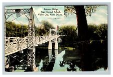 Entrance Bridge, State Normal School, Valley City ND c1912 Vintage Postcard picture