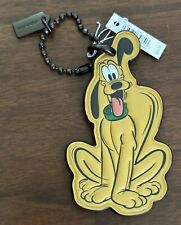 Disney COACH Leather Key Chain / FOB - PLUTO picture