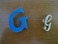 2 Vintage Letter 'G' Lapel Pins Casual & Elegant picture
