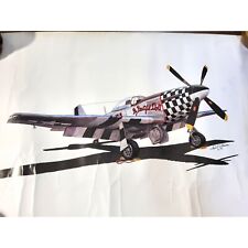 Vintage p51b big beautifuldoll race aircraft by frank p.williamson 5/93 poster picture