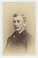 Antique Trimmed CDV c1870s Handsome Young Man Manchester Bros. Providence, RI picture