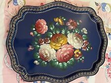 Zhostovo Tray Beautiful Blue Florals picture