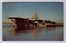 USS Bunker Hill, Ship, Transportation, Antique Vintage Souvenir Postcard picture