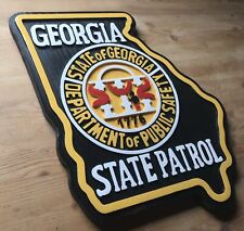Police Georgia State Patrol 3D routed wood patch plaque sign Custom picture