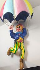 Vintage 1973 Paper Mache Large Clown Parachute With The Peace Sign... picture