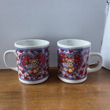 Lucy & Me Cupid Bear Mug 1987 coffee mug Set Of 2 picture