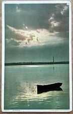 Sunrise Michigan Vintage Postcard. Lake And Boat. picture