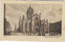 Antique Lithograph Postcard of St. Giles Cathedral Edinburgh picture
