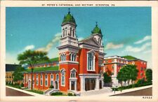 Postcard St Peter's Cathedral & Rectory Scranton Pennsylvania [co] picture