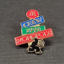 VTG 1998 McDonald's Monopoly Man Crew Employee Lapel Hat Pin Fast Food picture