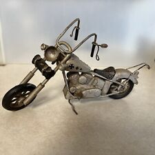 Vintage Handcrafted Miniature Metal Motorcycle Very Nice picture