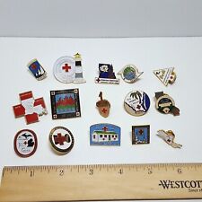Vintage American Red Cross Chapter & Disaster Relief Pins + Canadian Nova Scotia picture