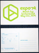 2 X expo '74 Spokane, WA 1974 World's Fair Unused QSL Card picture